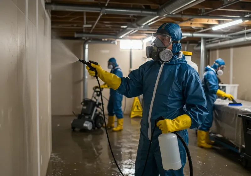 Basement Sanitization and Antimicrobial Treatment process in Fair Haven, VT