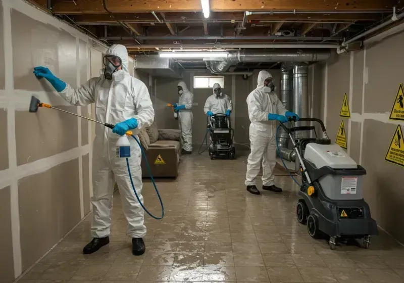 Basement Moisture Removal and Structural Drying process in Fair Haven, VT